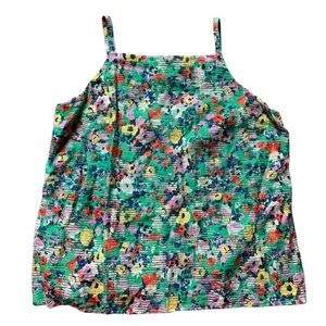 Maeve by Anthropologie Green Floral Tank Top 8